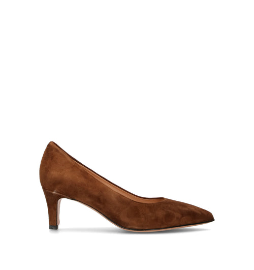 JUBILE' Décolleté donna marrone in suede