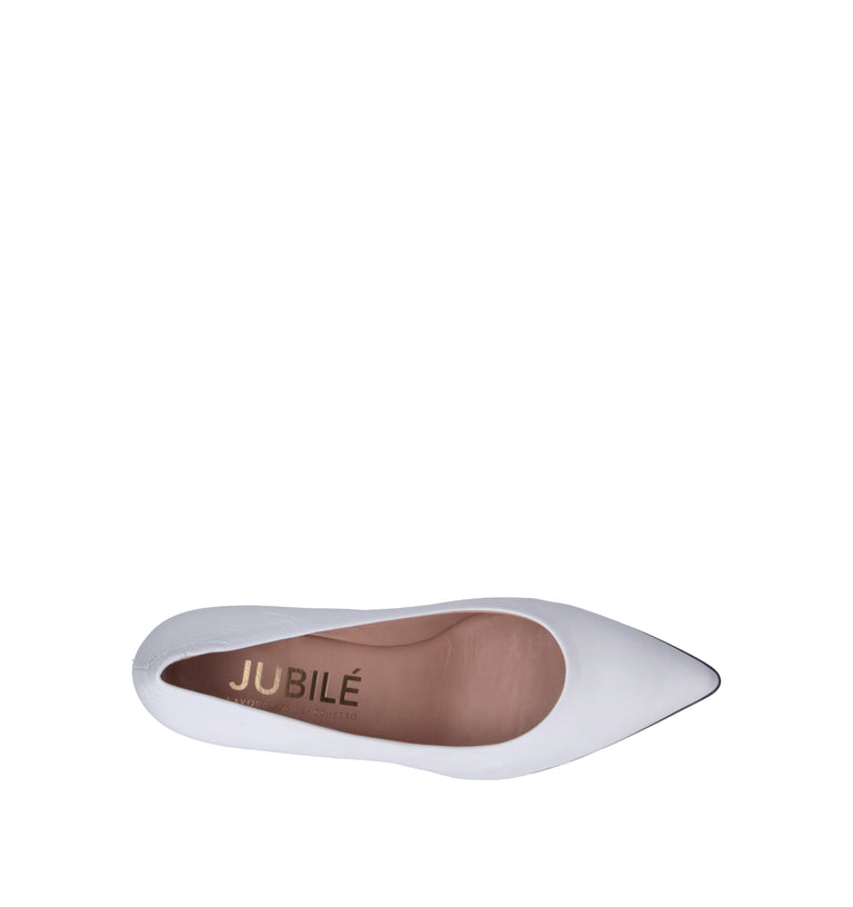 JUBILE' Décolleté donna bianca in pelle