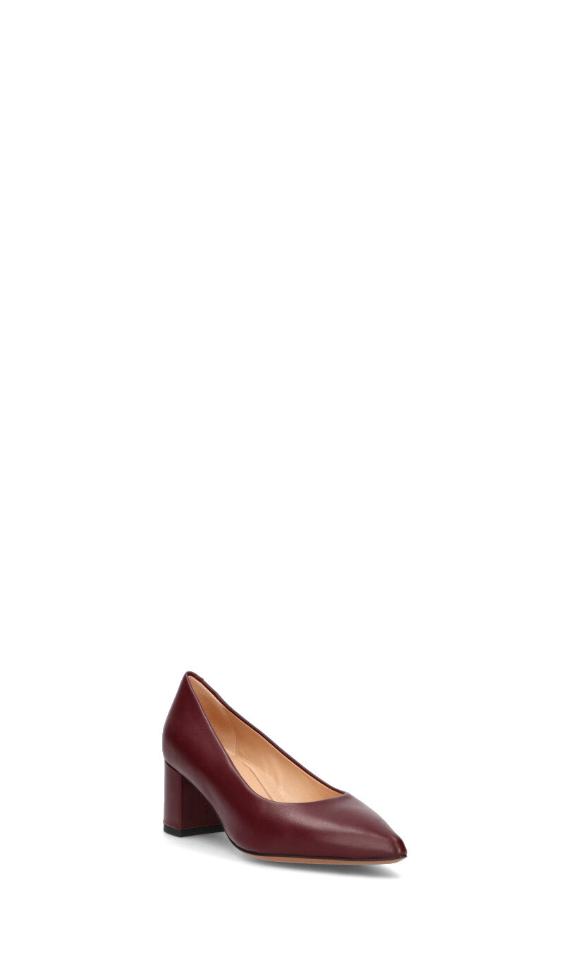 JUBILE' Décolleté donna bordeaux in pelle