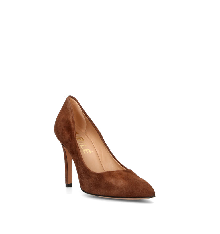 JUBILE' Décolleté donna marrone in suede
