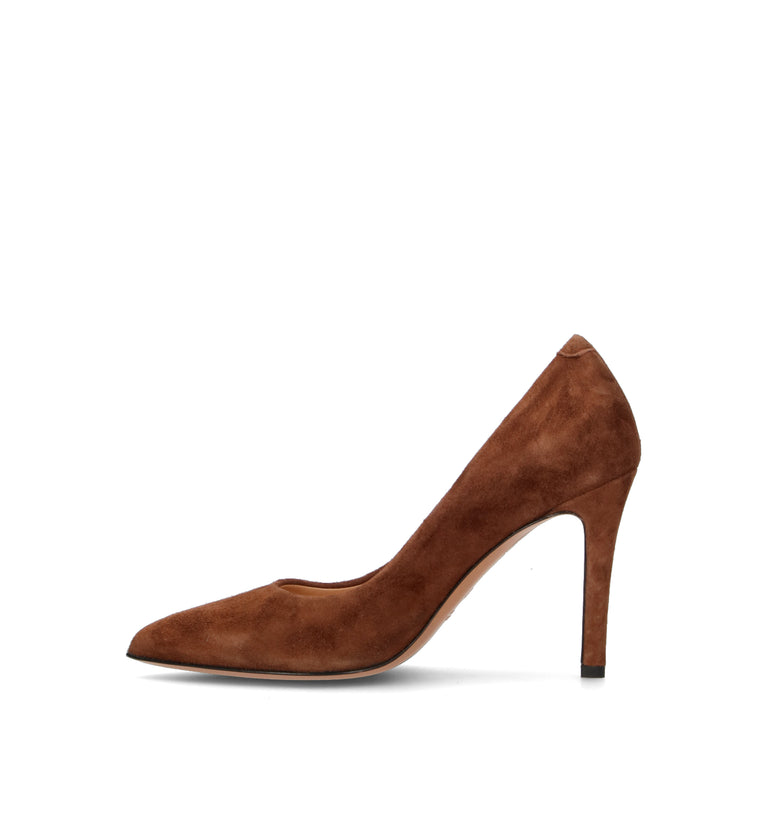 JUBILE' Décolleté donna marrone in suede
