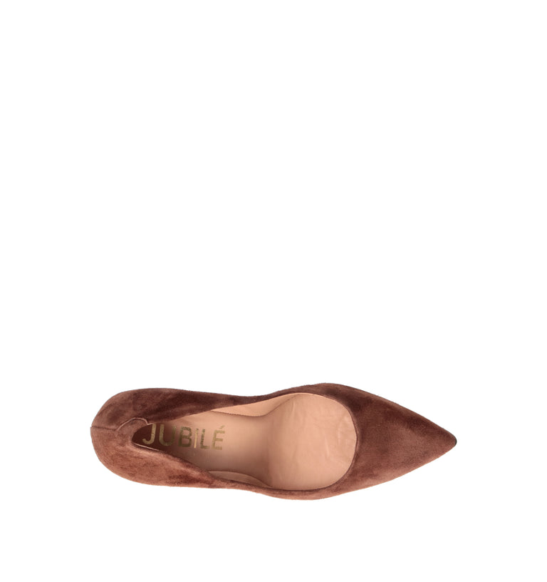 JUBILE' Décolleté donna marrone in suede