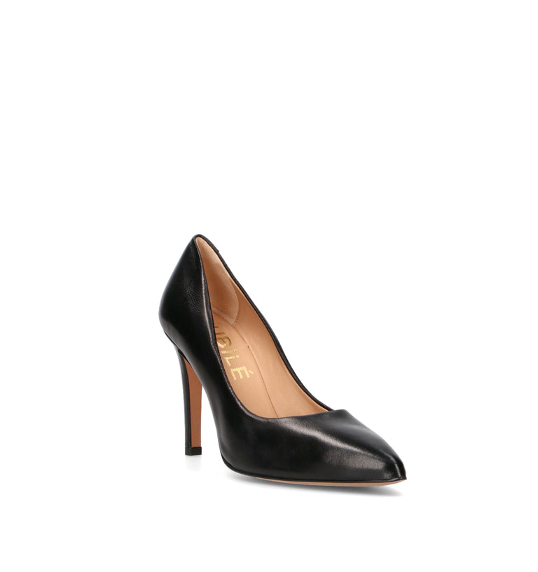 JUBILE' Décolleté donna nera in pelle
