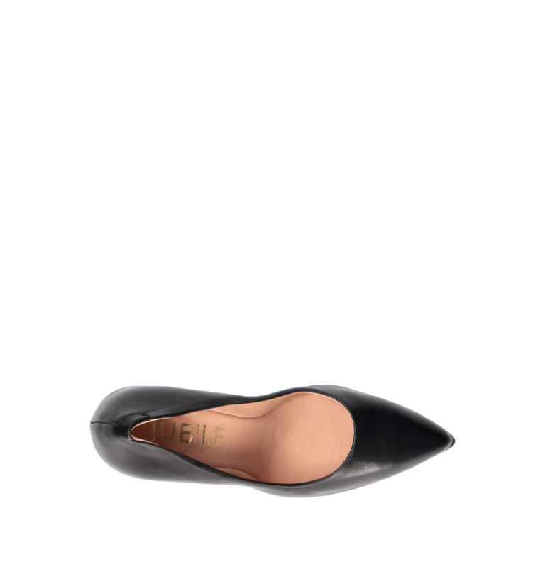 JUBILE' Décolleté donna nera in pelle