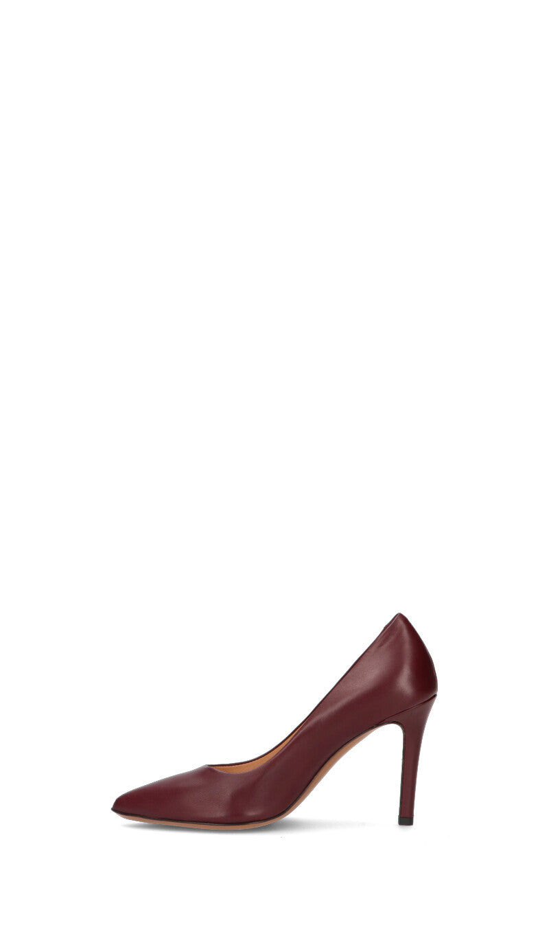 JUBILE' Décolleté donna bordeaux in pelle