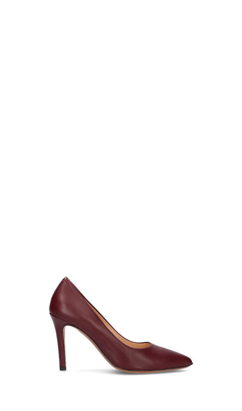 JUBILE' Décolleté donna bordeaux in pelle