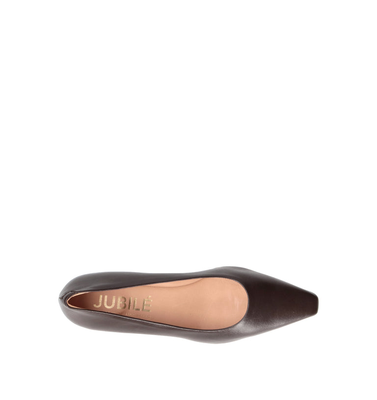 JUBILE' Décolleté donna marrone in pelle