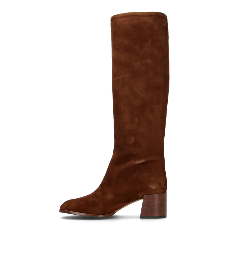 JUBILE' Stivale donna sigaro in suede