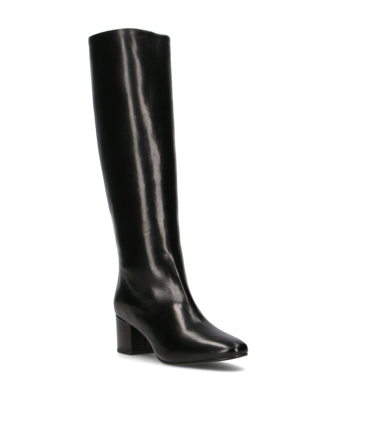 JUBILE' Stivale donna nero in pelle