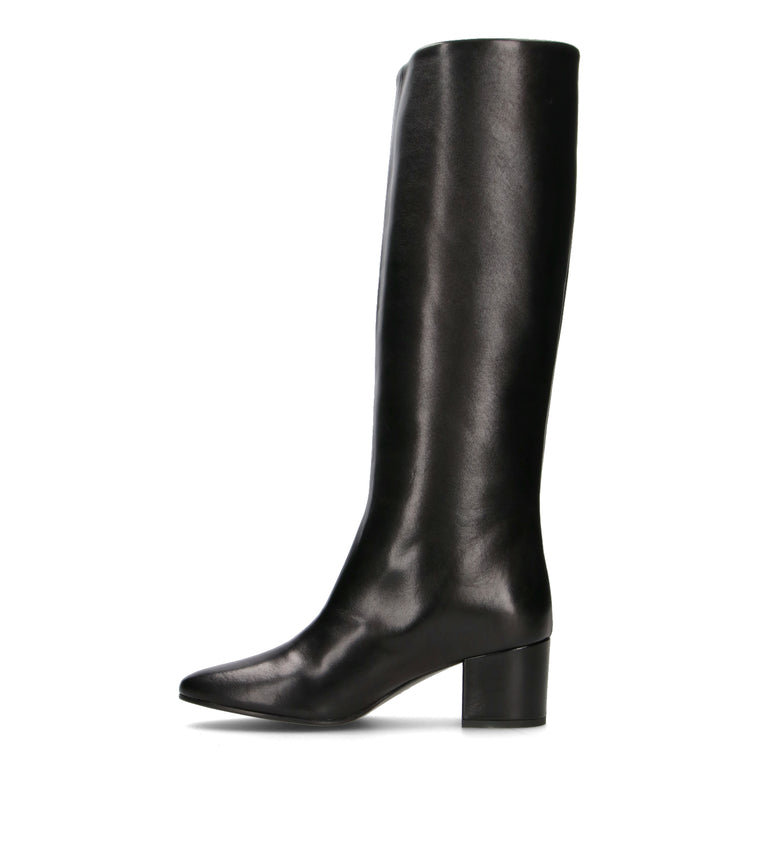 JUBILE' Stivale donna nero in pelle