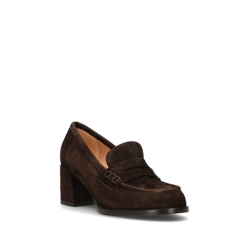 JUBILE' Mocassino donna marrone in suede