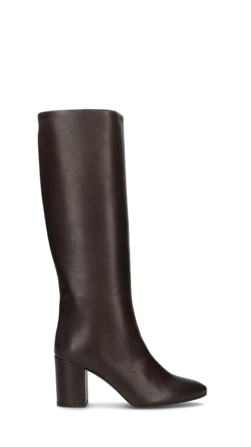 JUBILE' Stivale donna cioccolato in pelle