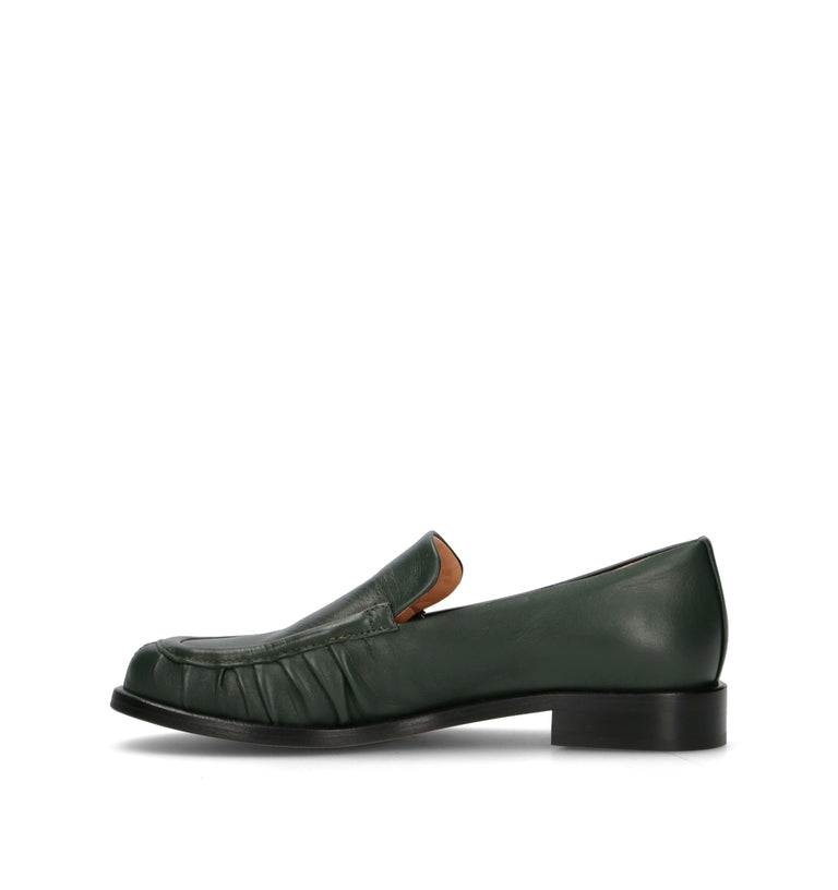 JUBILE' Mocassino donna verde in pelle