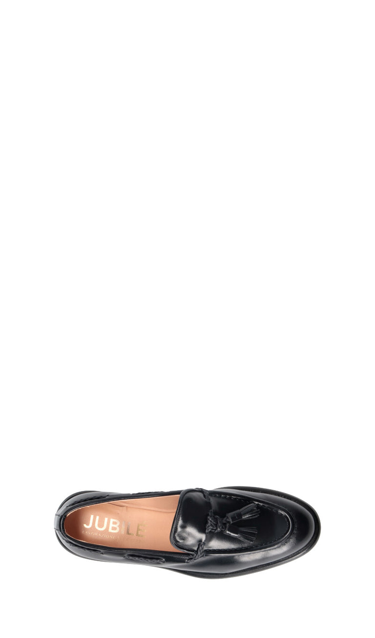 JUBILE' Mocassino donna nero in pelle
