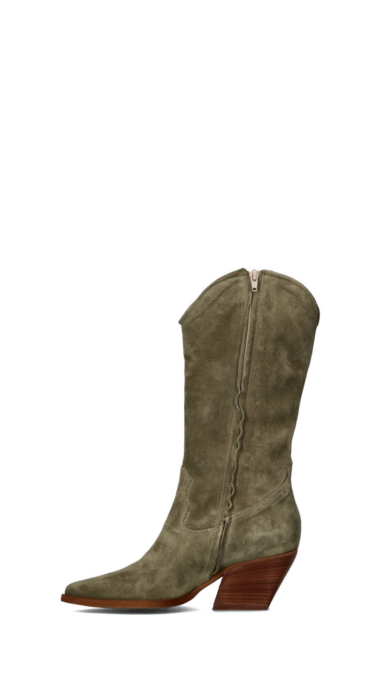 PHIL MELVIS Stivale donna verde in suede