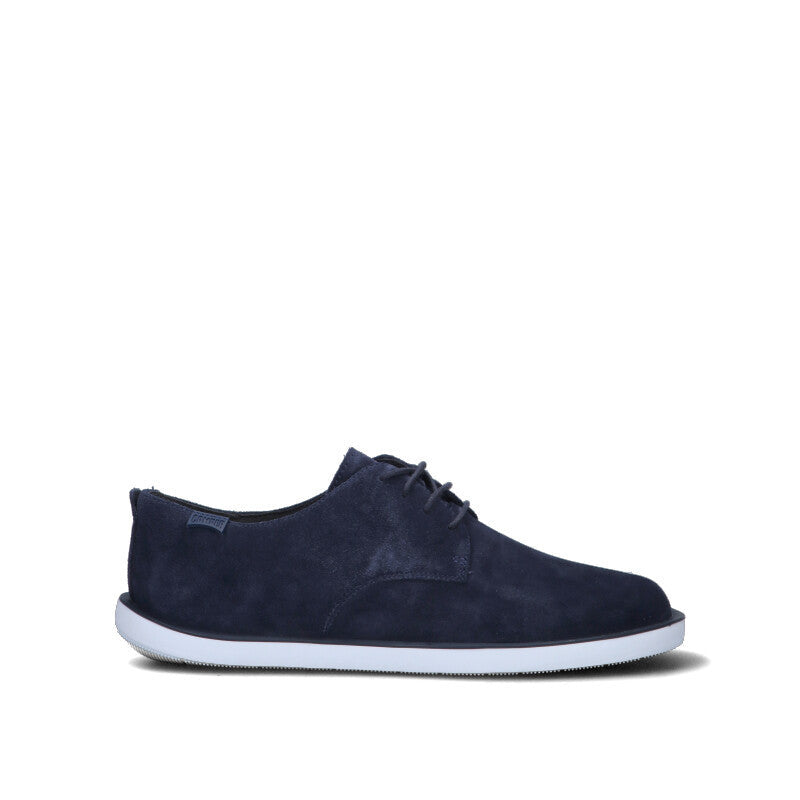 CAMPER Stringata uomo blu in suede