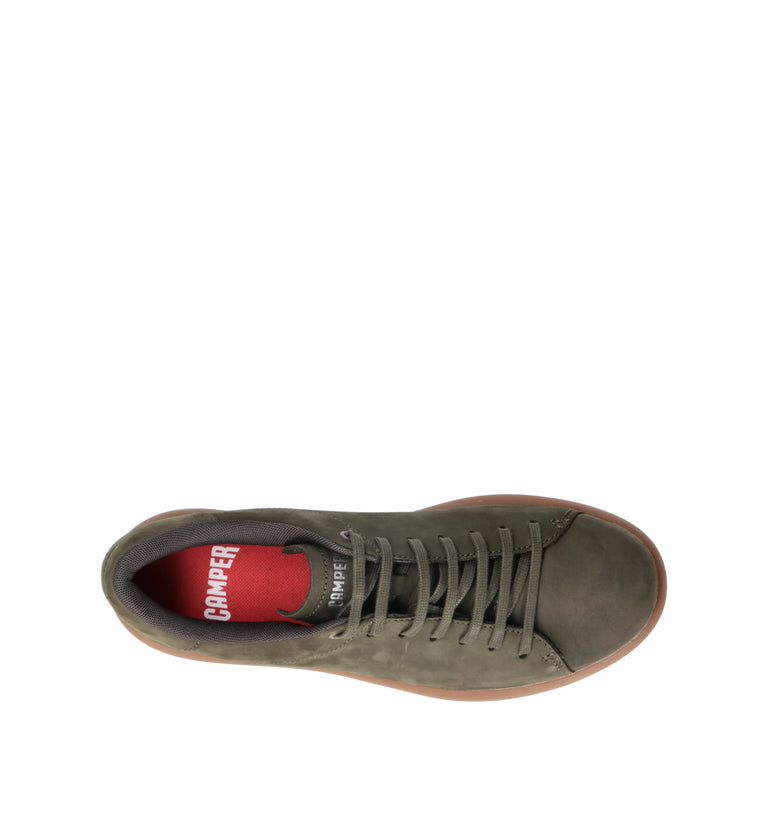 CAMPER Sneaker uomo verde in nabuk