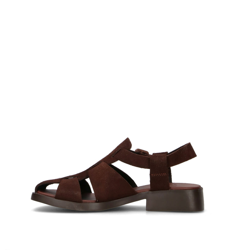 CAMPER Sandalo donna marrone in suede