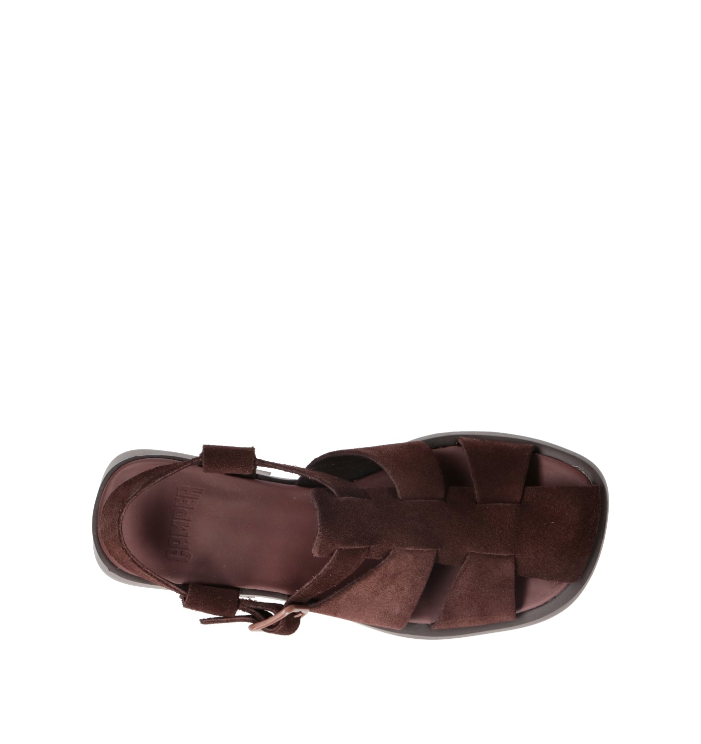 CAMPER Sandalo donna marrone in suede