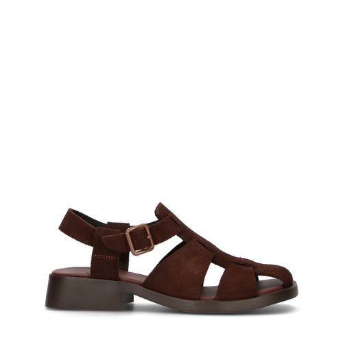 CAMPER Sandalo donna marrone in suede