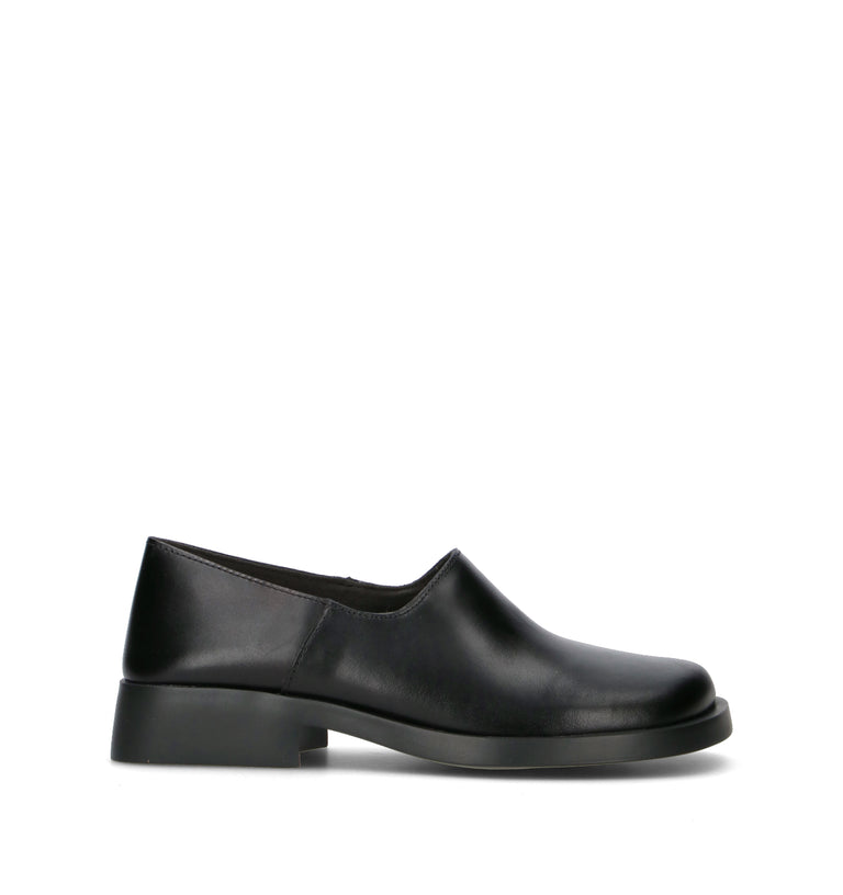 CAMPER Mocassino donna nero in pelle