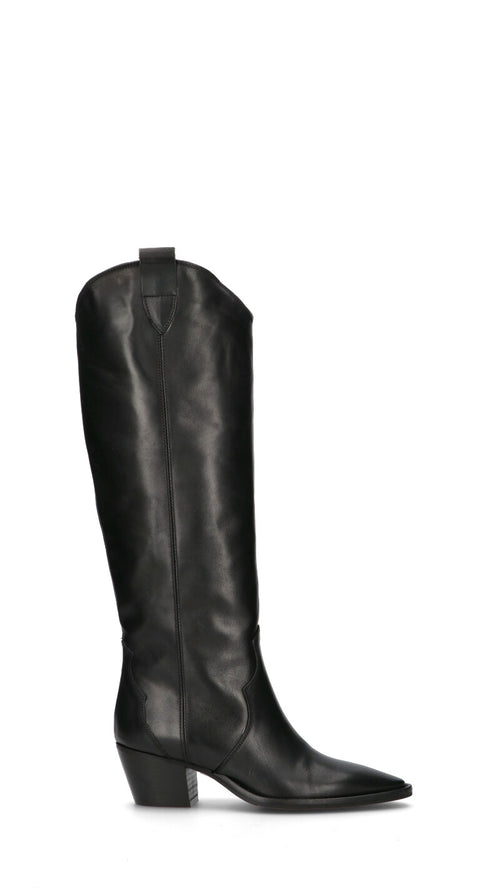 REBECCA VAN DIK Stivale donna nero in pelle