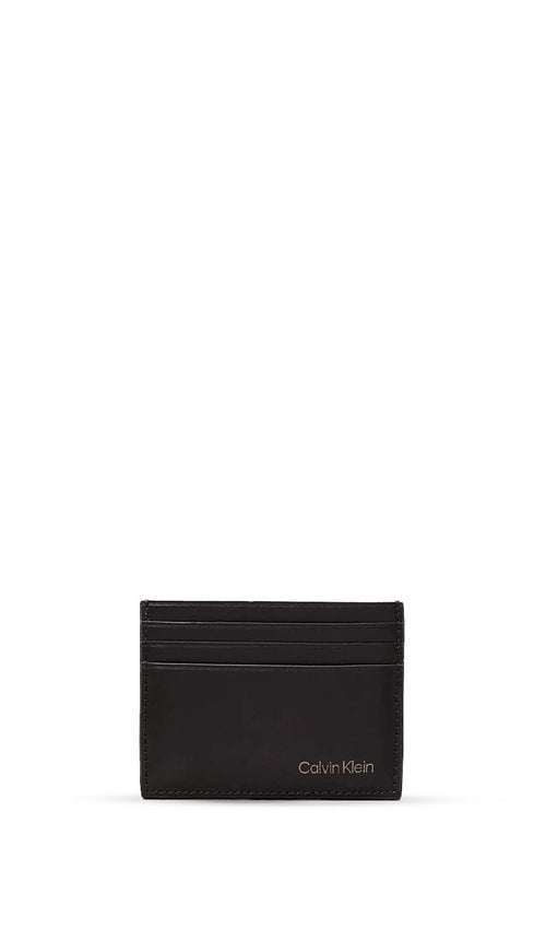 CALVIN KLEIN - Porta carta di credito nera uomo