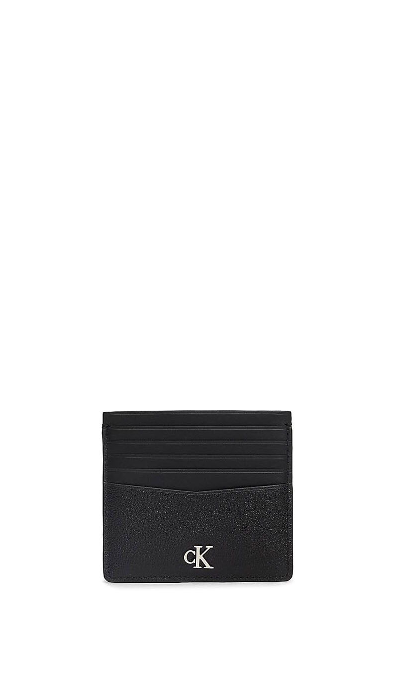 CALVIN KLEIN - Porta carta di credito nera uomo