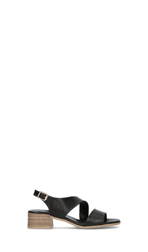 MELLUSO Sandalo donna nero in pelle