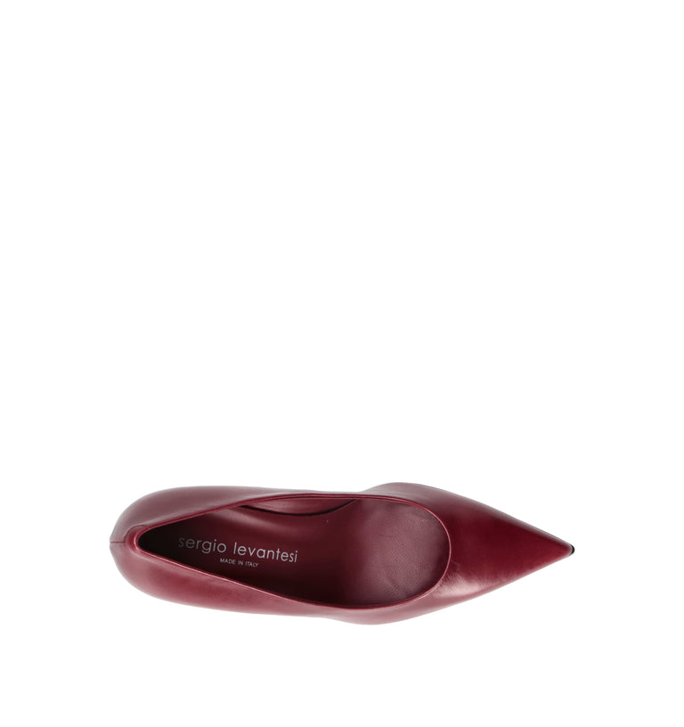 SERGIO LEVANTESI Décolleté donna bordeaux in pelle