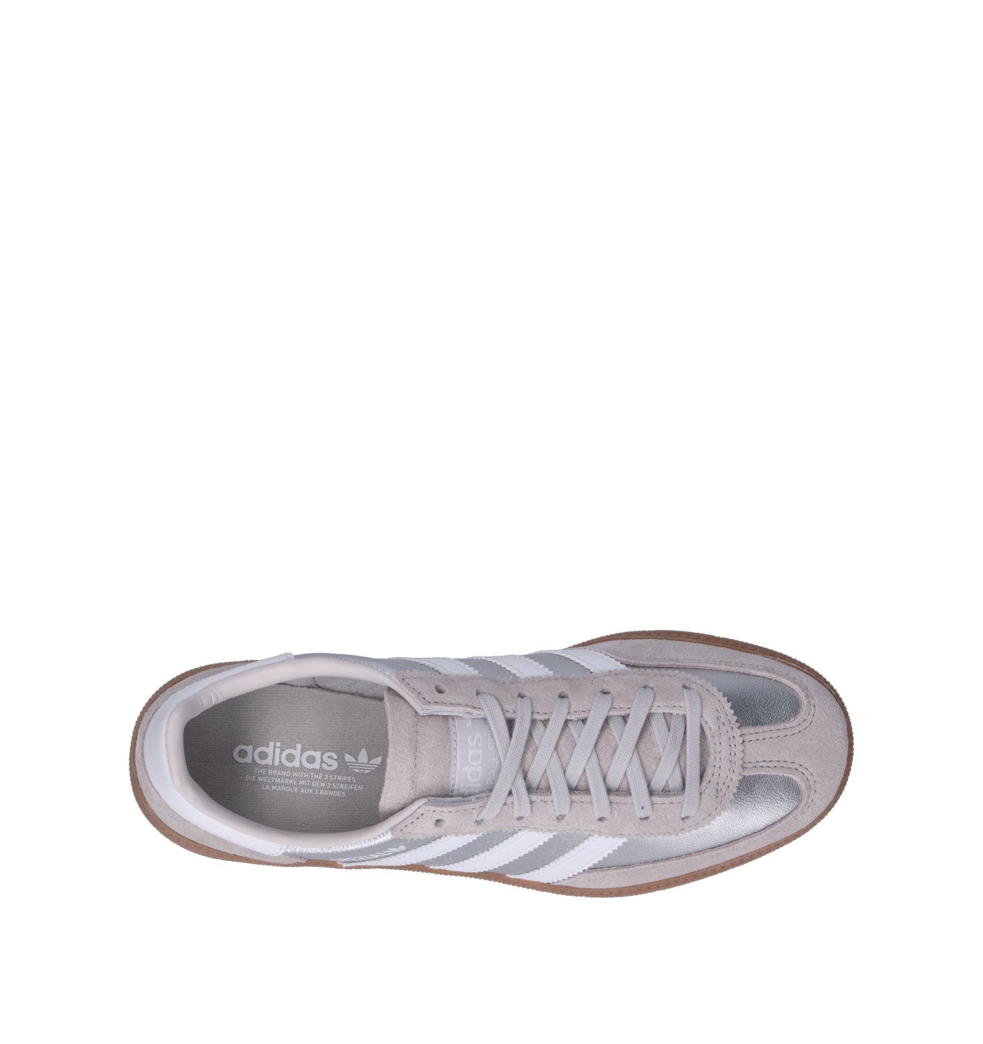ADIDAS HANDBALL SPEZIAL Sneaker tagazzo argento in pelle