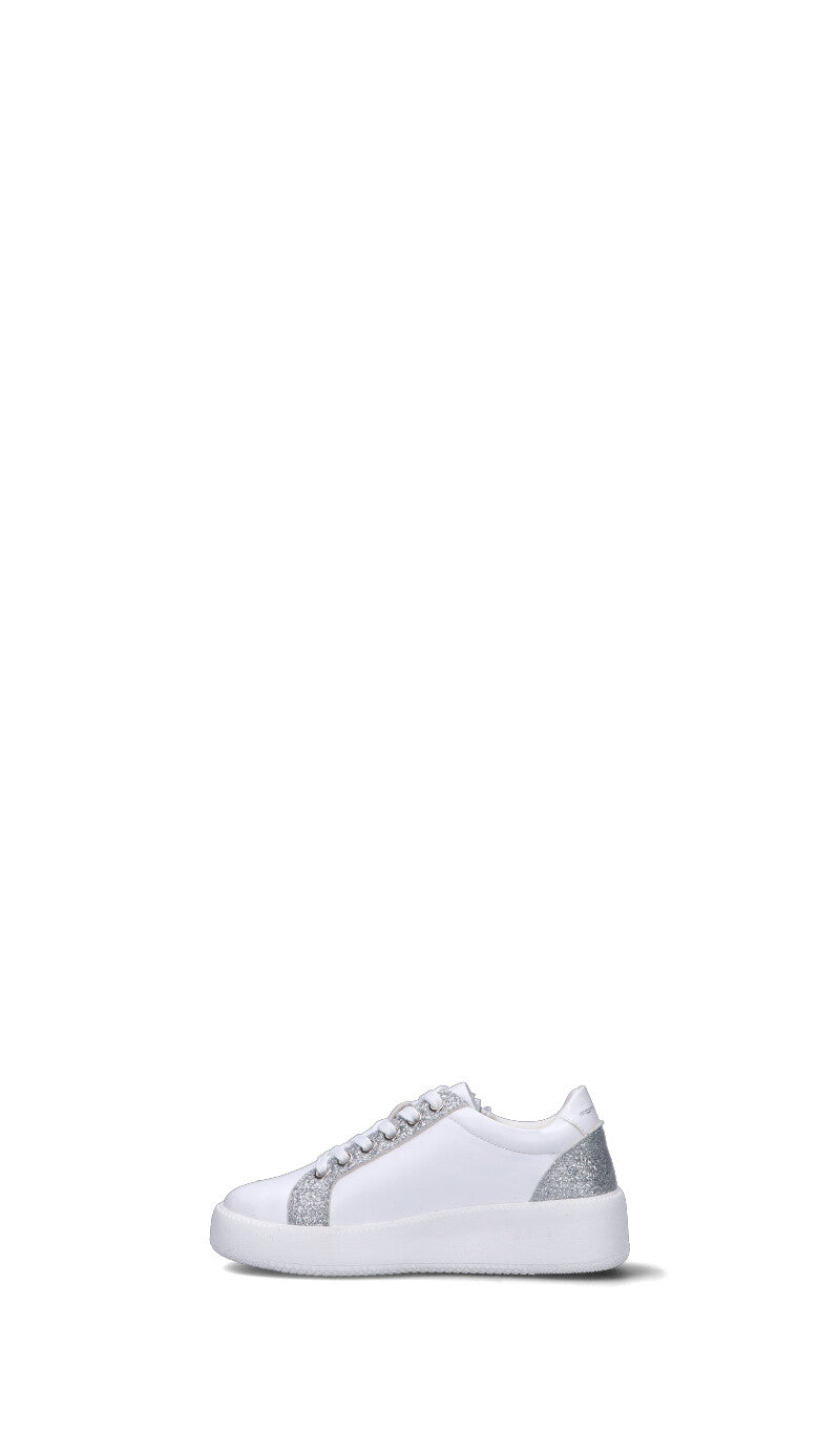 FORNARINA Sneaker bimba bianca/argento