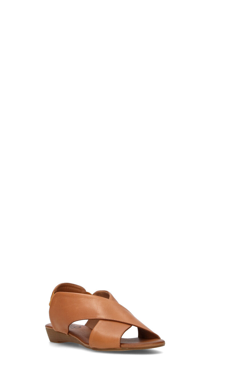 BUENO Sandalo donna arancione in pelle