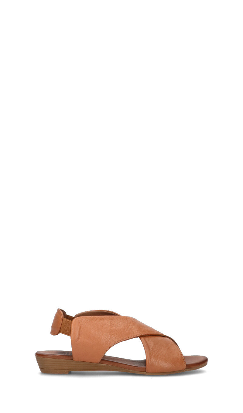 BUENO Sandalo donna marrone in pelle