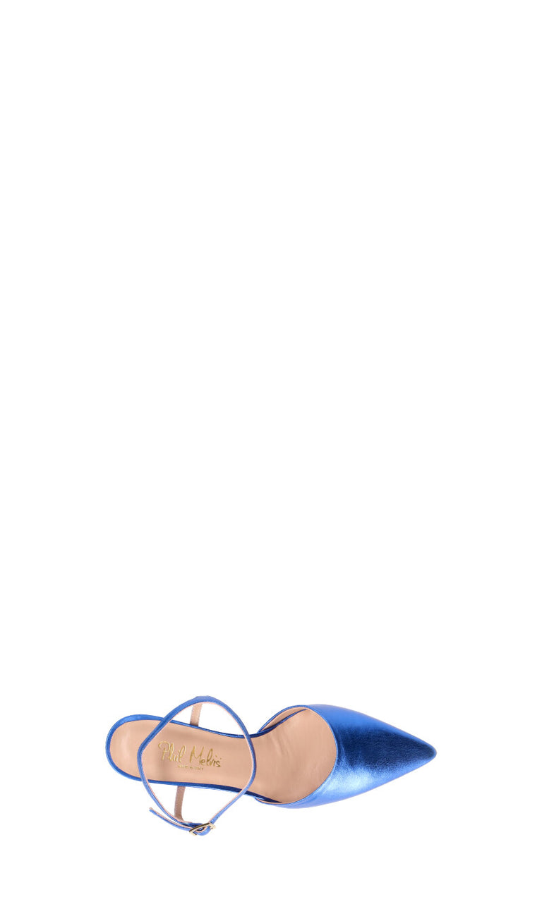 PHIL MELVIS Slingback donna blu in pelle