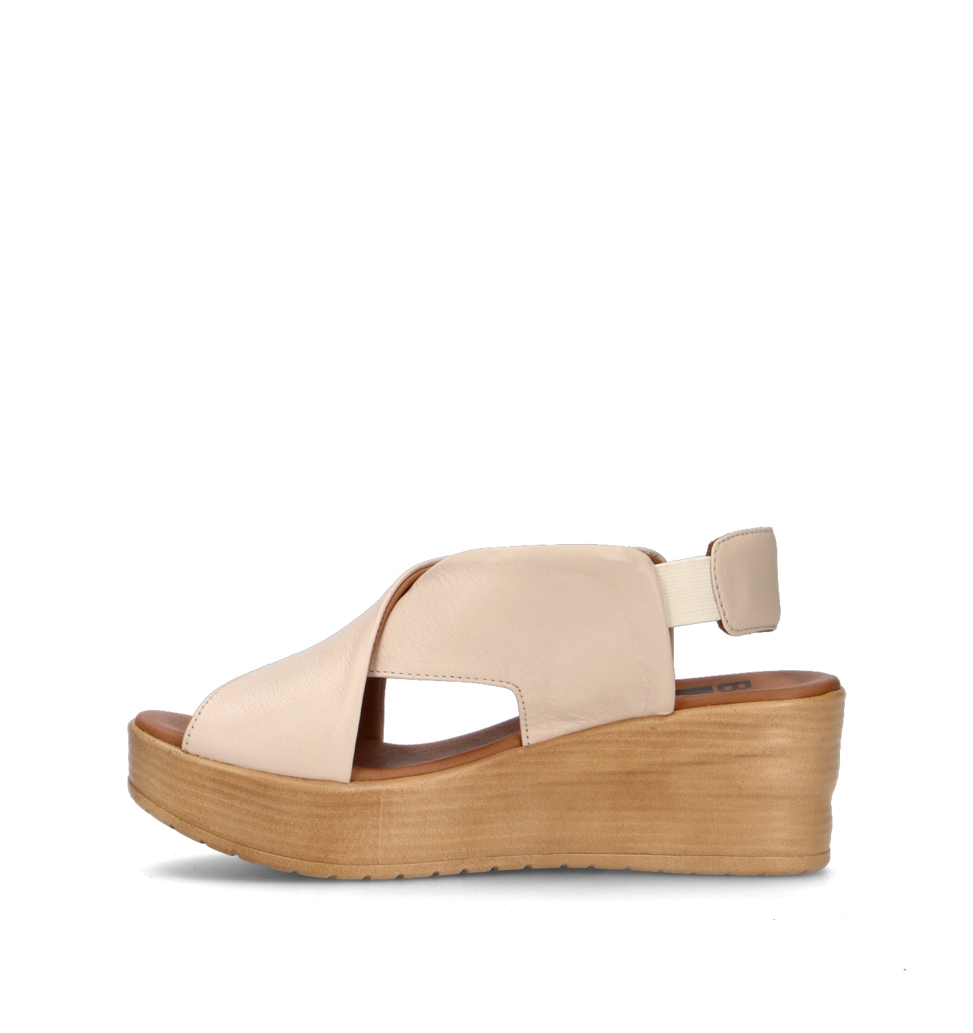 BUENO Sandalo donna crema in pelle