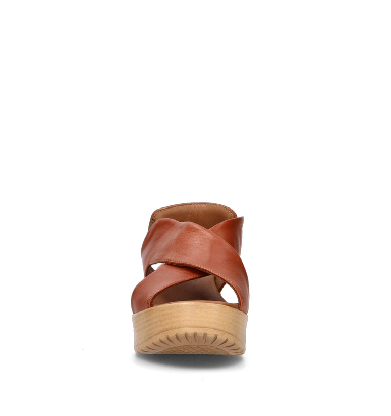 BUENO Sandalo donna cuoio in pelle