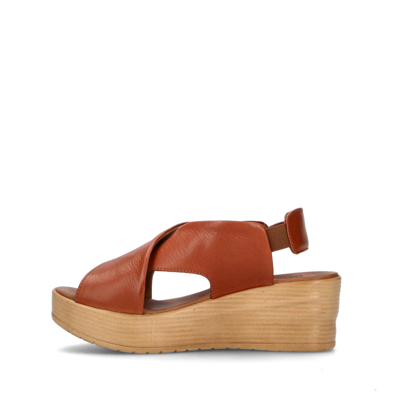 BUENO Sandalo donna cuoio in pelle