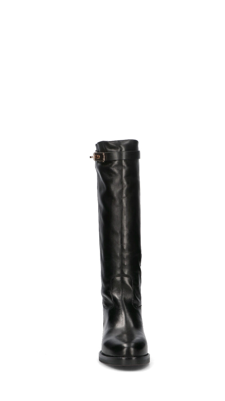 FRICKY Stivale donna nero in pelle