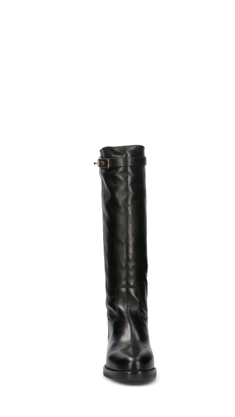 FRICKY Stivale donna nero in pelle