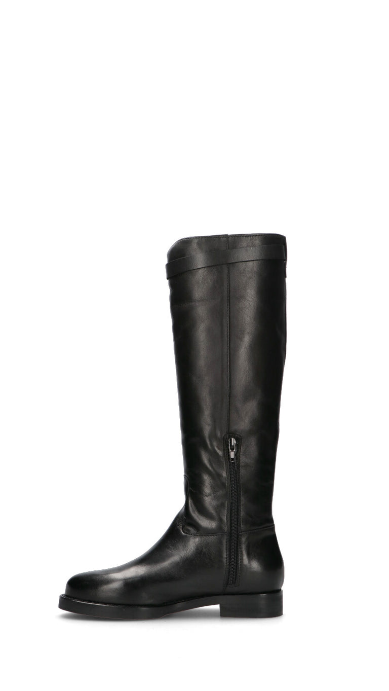 FRICKY Stivale donna nero in pelle