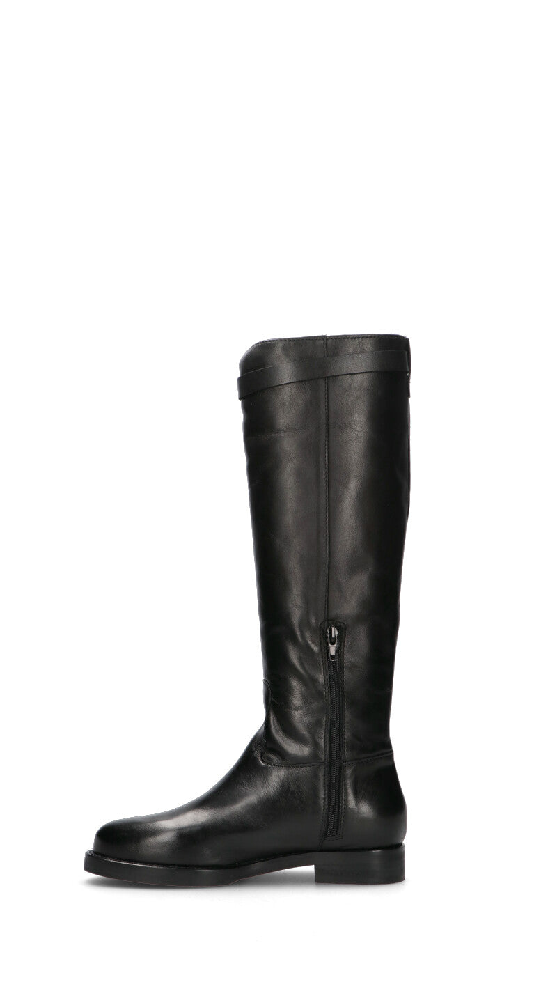 FRICKY Stivale donna nero in pelle