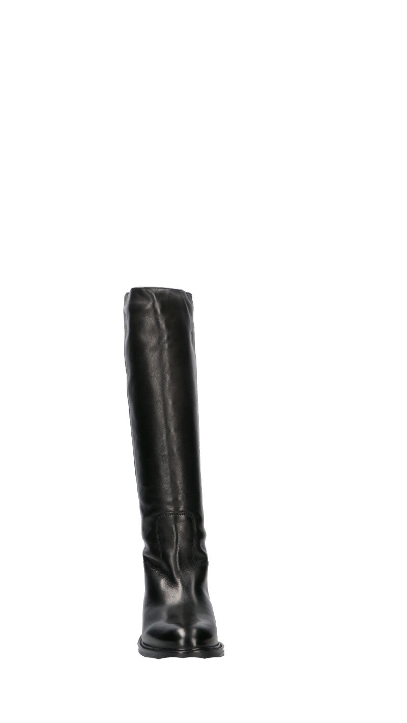FRICKY Stivale donna nero in pelle