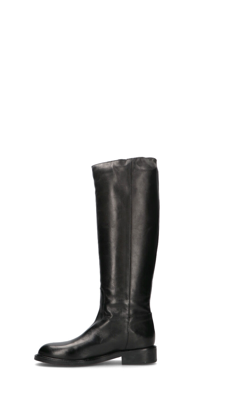 FRICKY Stivale donna nero in pelle