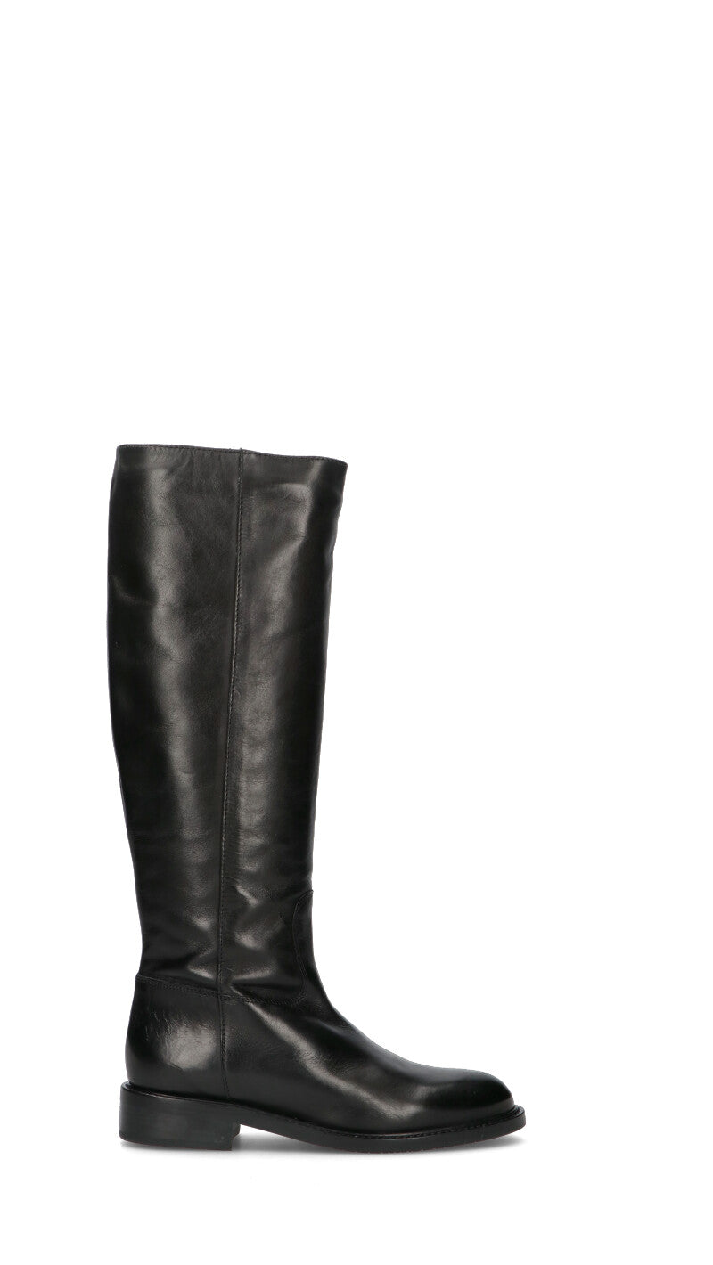 FRICKY Stivale donna nero in pelle