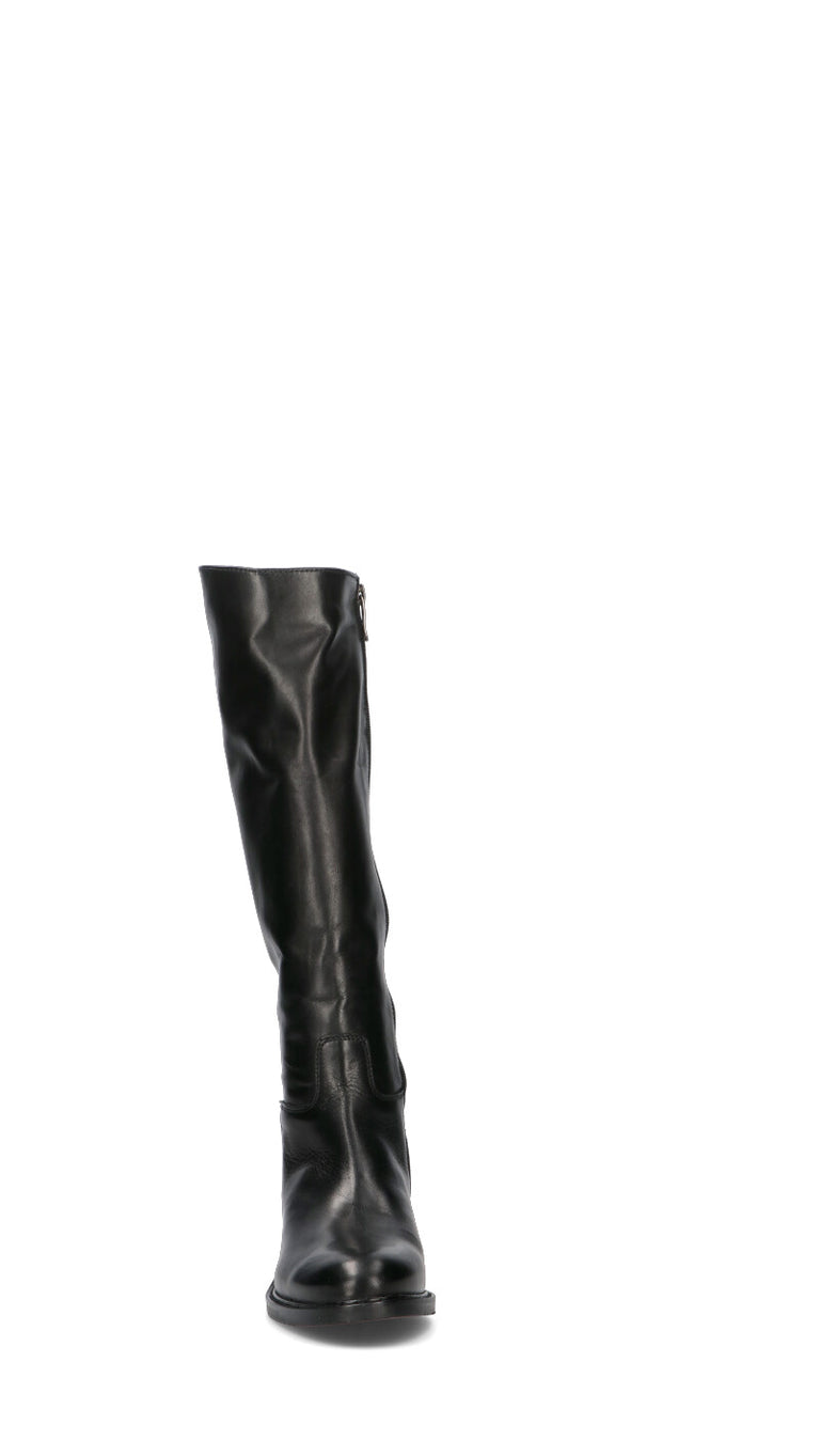 FRICKY Stivale donna nero in pelle