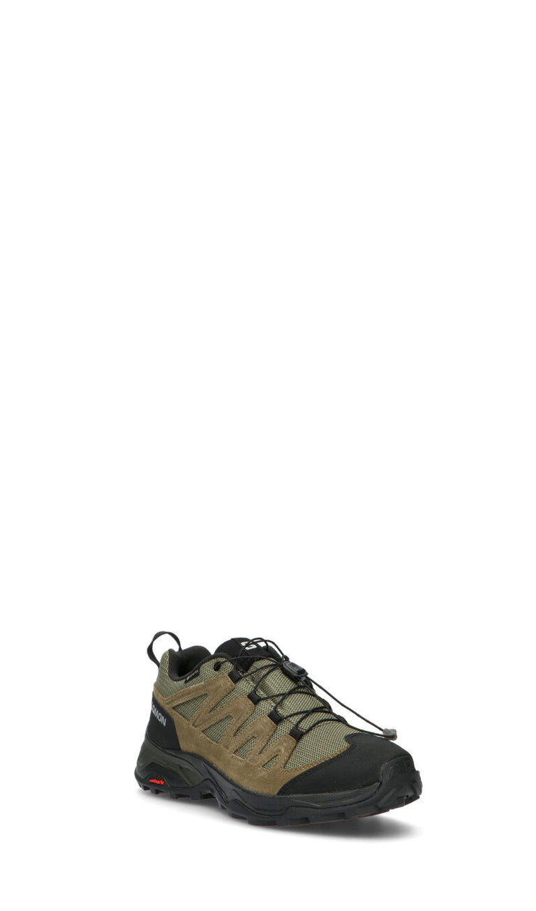 SALOMON - X WARD LEATHER GTX Sneaker uomo verde in gore-tex