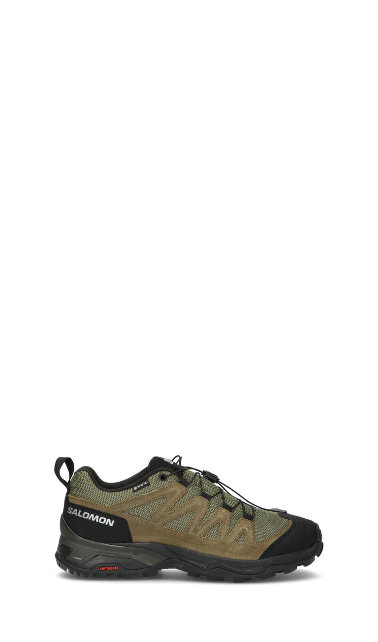 SALOMON - X WARD LEATHER GTX Sneaker uomo verde in gore-tex