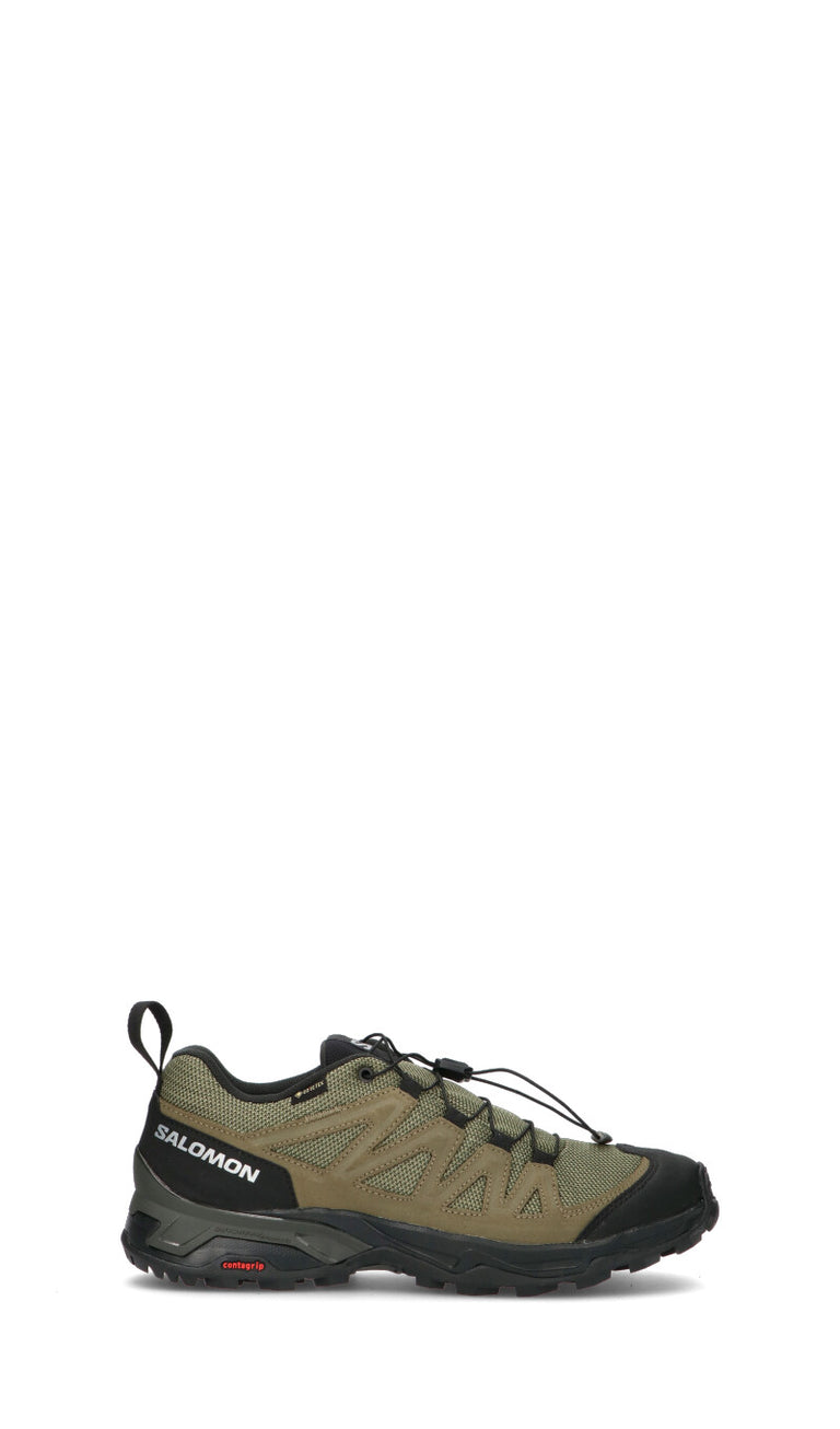 SALOMON - X WARD LEATHER GTX Sneaker uomo verde in gore-tex