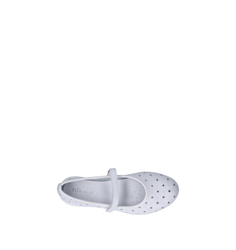 TITANITOS Ballerina bimba bianca in pelle